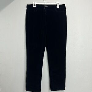 J JILL SLIM STRAIGHT CORDUROY 5pk JEAN SZ 12 BLACK COTTON STRETCH HOLIDAY